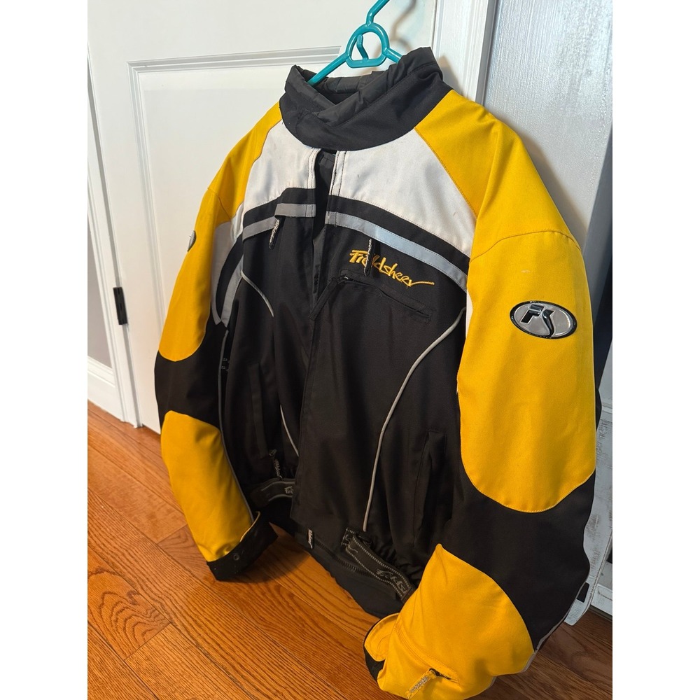 Fieldsheer Padded Armored Motorcycle Jacket Race Coat Yellow Black Men 3XL